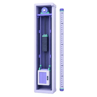 Clay illustration of an elevator hoistway